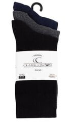Мужские носки из чесаного хлопка Clark Crown premium, 2138, 3 пары, разноцветные цена и информация | Мужские носки | 220.lv