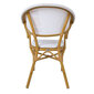Krēsls BAMBUS 57x58xH83cm, balts cena un informācija | Dārza krēsli | 220.lv