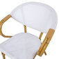Krēsls BAMBUS 57x58xH83cm, balts цена и информация | Dārza krēsli | 220.lv