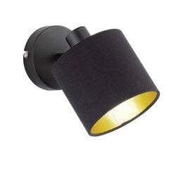 1-daļīga spotlampa Tommy E14, matēti melna/zelta krāsas cena un informācija | Sienas lampas | 220.lv