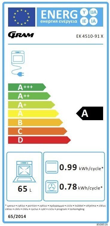 Gram EK 4510-91 X keramiskā plīts, 50 cm cena un informācija | Elektriskās plītis | 220.lv