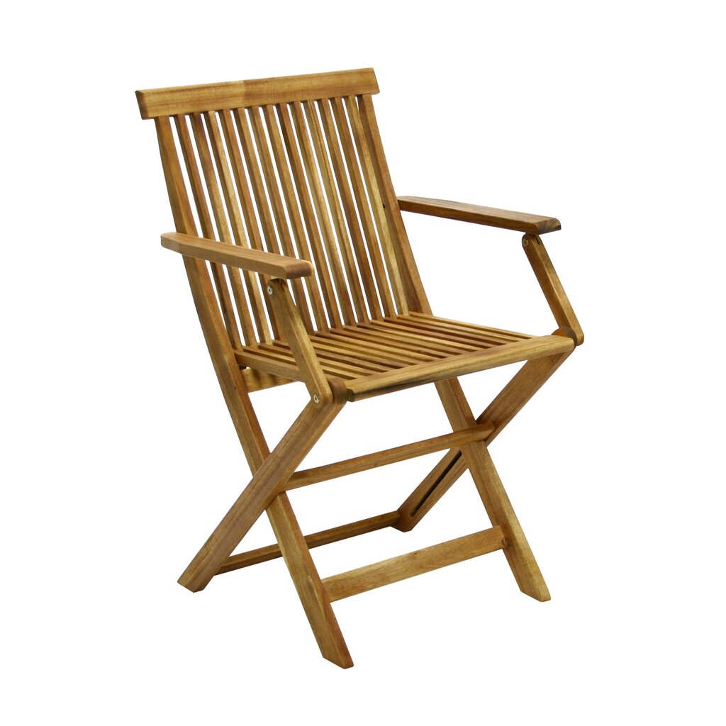 Dārza mēbeļu komplekts FINLAY, galds un 4 krēsli (13182), saliekams, koks: akācija, apdare: piesūcināts ar eļļu cena un informācija | Ēdamistabas komplekti | 220.lv