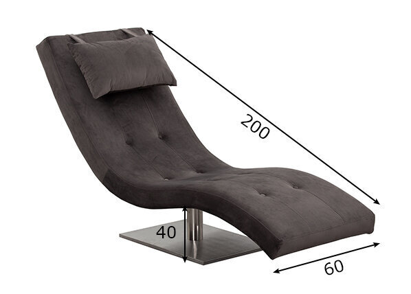 SalesFever 390337 atpūtas gulta, pelēka цена и информация | Atpūtas krēsli | 220.lv