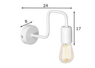 Sienas lampa Ezop Eko, balta, 60 W цена и информация | Настенные светильники | 220.lv