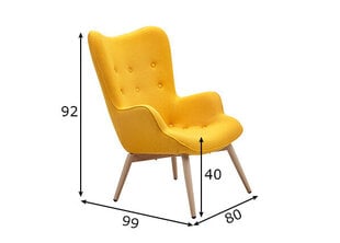Atzveltnes krēsls, dzeltens цена и информация | Кресла в гостиную | 220.lv