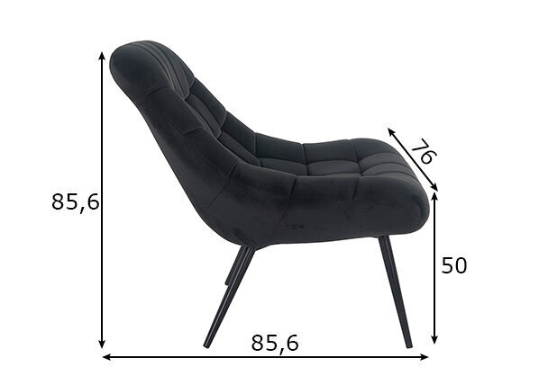 Atzveltnes krēsls, melns cena un informācija | Atpūtas krēsli | 220.lv