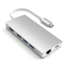 Адаптер USB-C Multi-Port 4K Gigabit Ethernet Satechi цена и информация | Адаптеры и USB разветвители | 220.lv