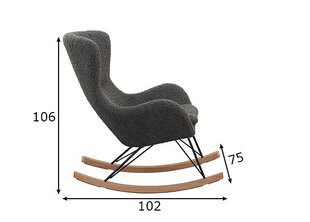 SalesFever 390429, krēsls, pelēks цена и информация | Кресла в гостиную | 220.lv