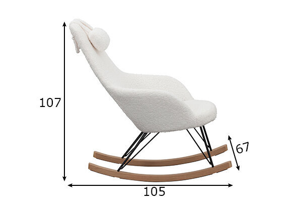 Grozāmais krēsls SalesFever 390436, balts cena un informācija | Atpūtas krēsli | 220.lv