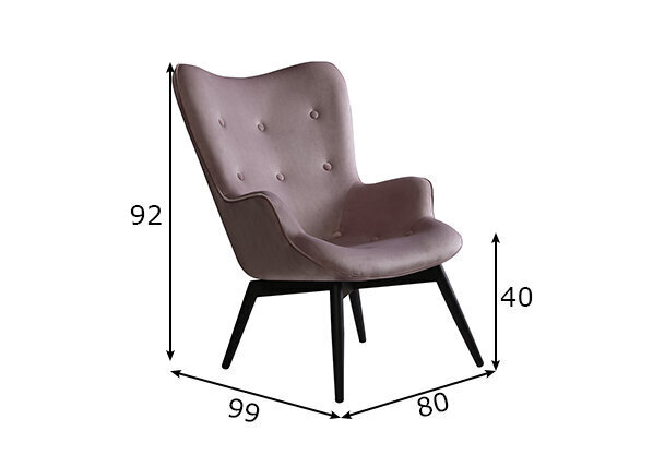 Atzveltnes krēsls, rozā cena un informācija | Atpūtas krēsli | 220.lv