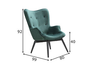 Atzveltnes krēsls, zaļš cena un informācija | Atpūtas krēsli | 220.lv