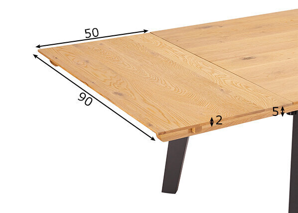 Ēdamistabas galda pagarināšanas plāksne Sentosa, 90x50 cm cena un informācija | Virsmas galdiem | 220.lv
