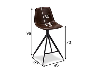 Барные стулья Isabel, 2 шт., коричневые цена и информация | Стулья для кухни и столовой | 220.lv