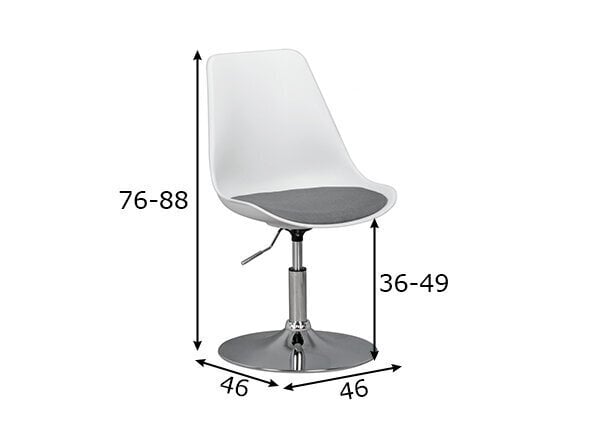 Darba/ēdamistabas krēsls Korsika, balts/pelēks cena un informācija | Virtuves un ēdamistabas krēsli | 220.lv