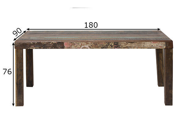 Pusdienu galds Fridge, 180 x 90 cm, daudzkrāsains cena un informācija | Virtuves galdi, ēdamgaldi | 220.lv