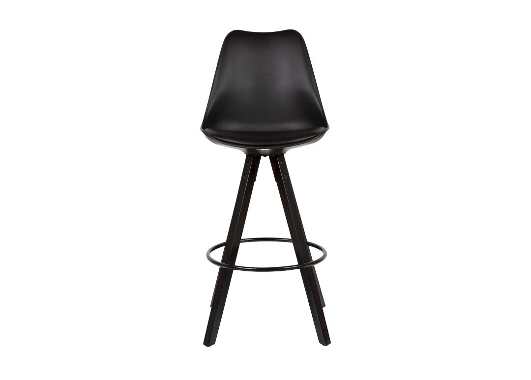 2 bāra krēslu komplekts Wohnling WL6.126, melns cena un informācija | Virtuves un ēdamistabas krēsli | 220.lv