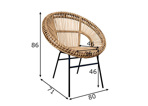 Krēsls Sit-Möbel 05342-01, brūns cena un informācija | Virtuves un ēdamistabas krēsli | 220.lv
