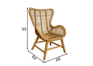Atzveltnes krēsls Rattan cena un informācija | Dārza krēsli | 220.lv
