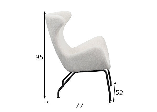 Krēsls SalesFever 390450, balts цена и информация | Atpūtas krēsli | 220.lv