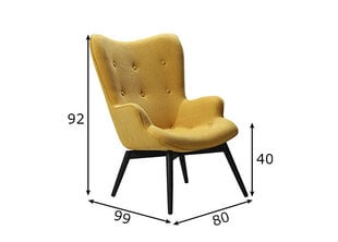 Кресло для гостиной Jurre, желтое цена и информация | Кресла в гостиную | 220.lv