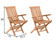 Dārza krēslu komplekts, 2 gab., tīkkoks цена и информация | Dārza krēsli | 220.lv