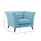 Atpūtas krēsls PIANO 112x87xH77 cm, zilgani zaļš cena un informācija | Atpūtas krēsli | 220.lv