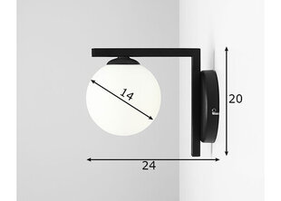 Aldex senas lampa Zac cena un informācija | Sienas lampas | 220.lv