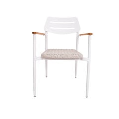 Садовый стул Wales 56x60xH82 см, белый цена и информация | скамейка со столиком | 220.lv