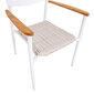 Dārza krēsls Wales 56x60xH82cm, balts cena un informācija | Dārza krēsli | 220.lv