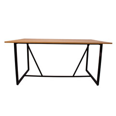 Обеденный стол Amasterdam, 160x90xH75 см, дуб/черный цена и информация | Кухонные и обеденные столы | 220.lv
