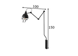 Aldex sienas lampa Aida cena un informācija | Sienas lampas | 220.lv