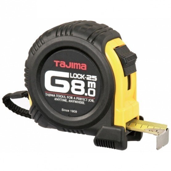 Measuring tape Tajima G-LOCK 8m/25mm cena un informācija | Rokas instrumenti | 220.lv