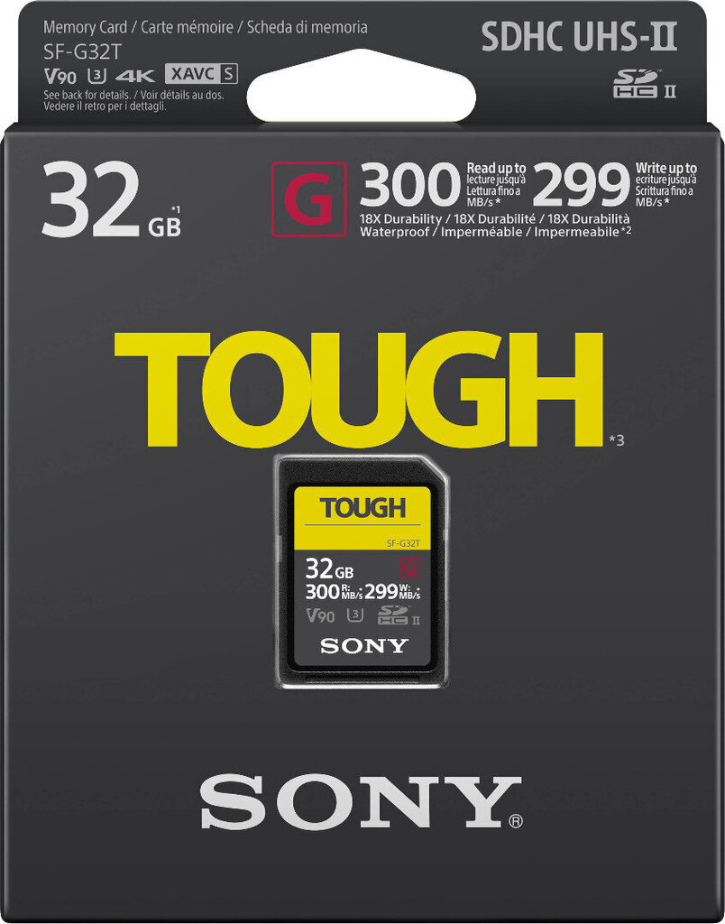 Sony atmiņas karte SDHC 32GB Tough C10 UHS-II U3 V90 цена и информация | Atmiņas kartes fotokamerām | 220.lv