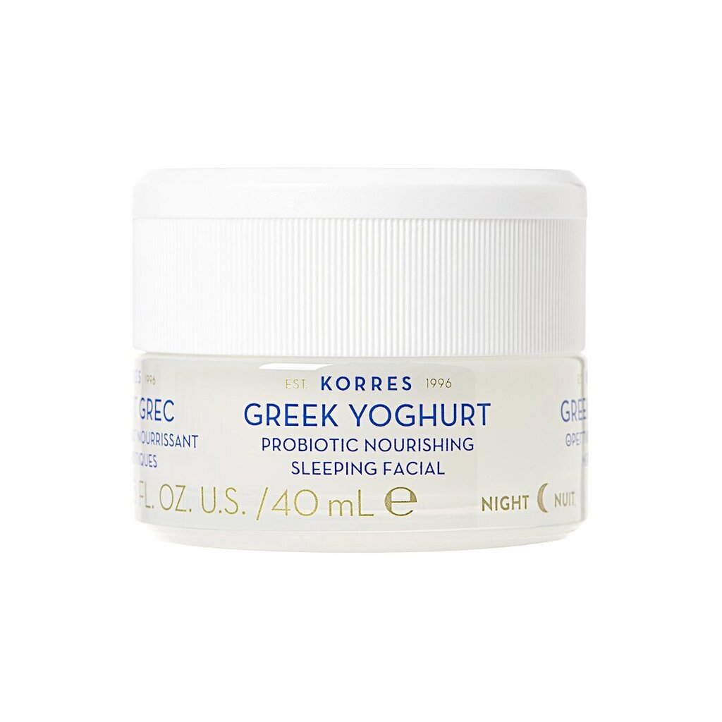 Korres Greek Yoghurt Probiotic nakts krēms 40 ml cena un informācija | Sejas krēmi | 220.lv