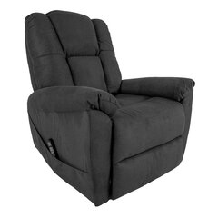 Кресло-реклайнер SUPERB, с электроподъемником + массаж, темно-серый цвет цена и информация | Кресла в гостиную | 220.lv