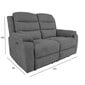 Dīvāns MIMI 2-vietīgs 153x93xH102cm, elektriskais dīvāns, pelēks cena un informācija | Atpūtas krēsli | 220.lv
