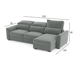 Угловой диван-кровать ТIТТО светло-серый цена и информация | Диваны | 220.lv