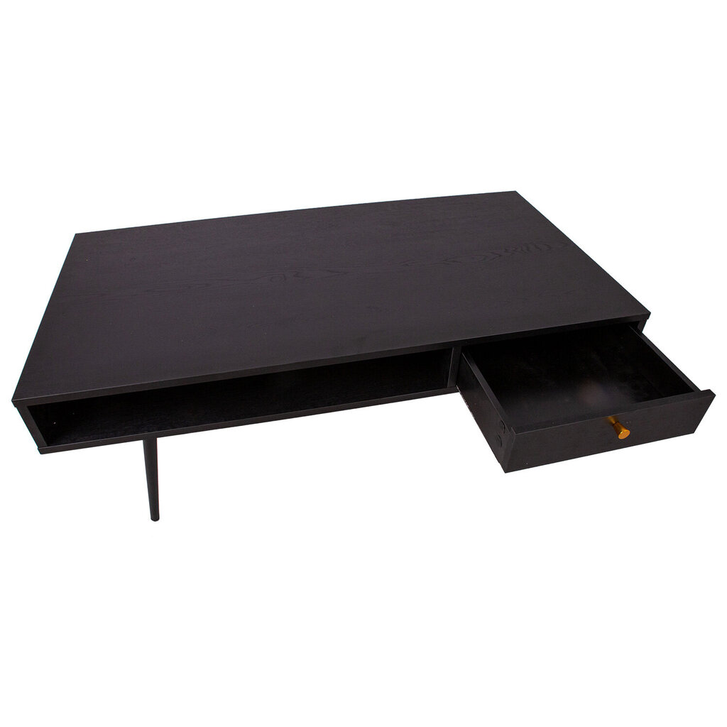 Kafijas galdiņš LUXEMBOURG 115x60xH45cm, melns / varš cena un informācija | Žurnālgaldiņi | 220.lv