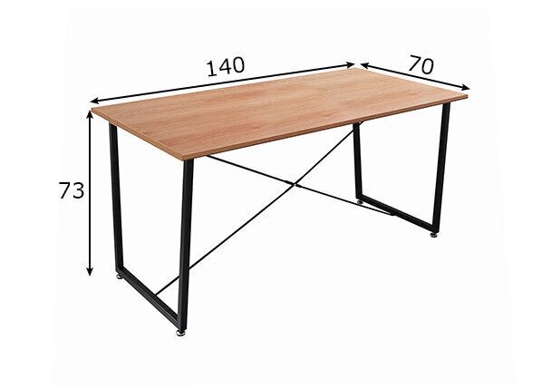 Ēdamistabas galds, 70 x 140 cm, akācijas apdares cena un informācija | Virtuves galdi, ēdamgaldi | 220.lv