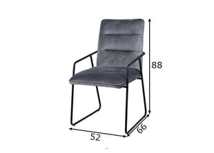 Набор обеденных стульев, 2 шт., темно-серый цена и информация | Стулья для кухни и столовой | 220.lv