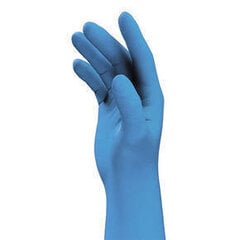 Одноразовые нитриловые перчатки Uvex U-fit, синие, коробка 100 шт., толщина 0,1мм, без пудры, размер L цена и информация | Рабочие перчатки | 220.lv