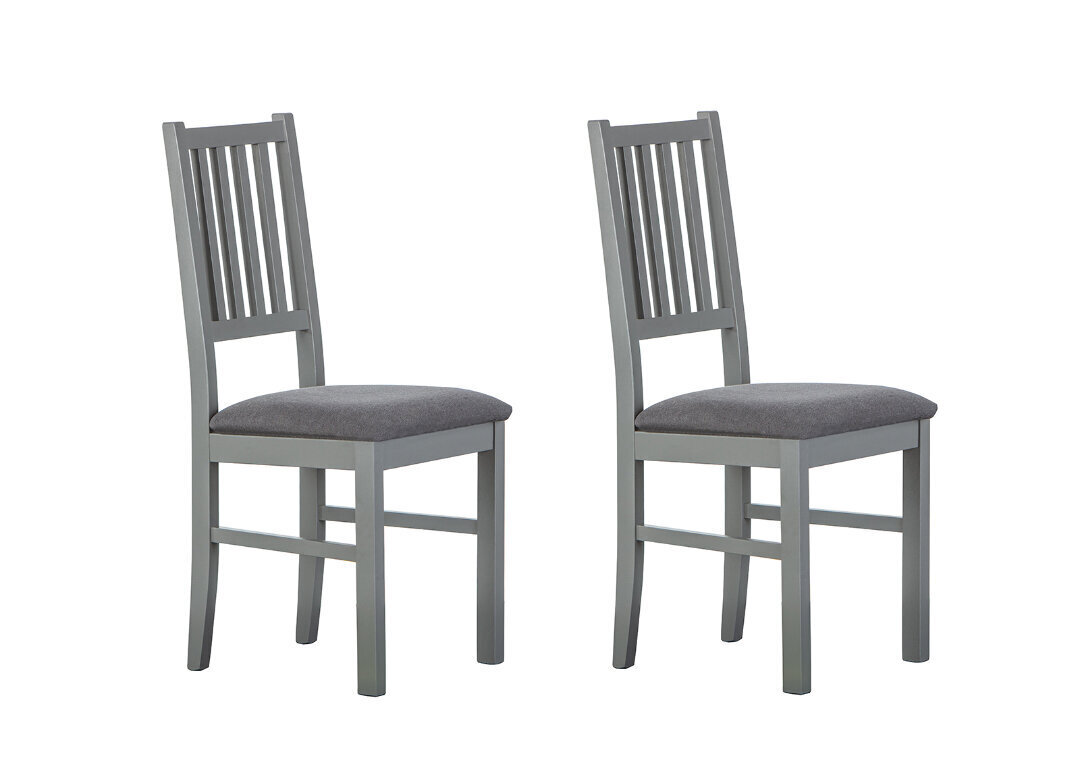 Ēdamistabas krēslu komplekts Luzerna, 2 gab., gaiši pelēks cena un informācija | Virtuves un ēdamistabas krēsli | 220.lv