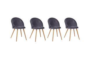 Набор стульев для столовой Halmstad, 4шт, темно-серый цена и информация | Стулья для кухни и столовой | 220.lv