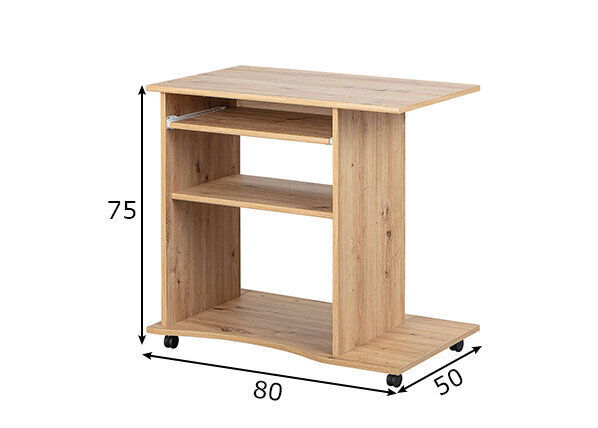 Datorgalds Addu, Artisan ozols cena un informācija | Datorgaldi, rakstāmgaldi, biroja galdi | 220.lv