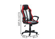 Darba krēsls RacingFun, melns/sarkans/balts cena un informācija | Biroja krēsli | 220.lv