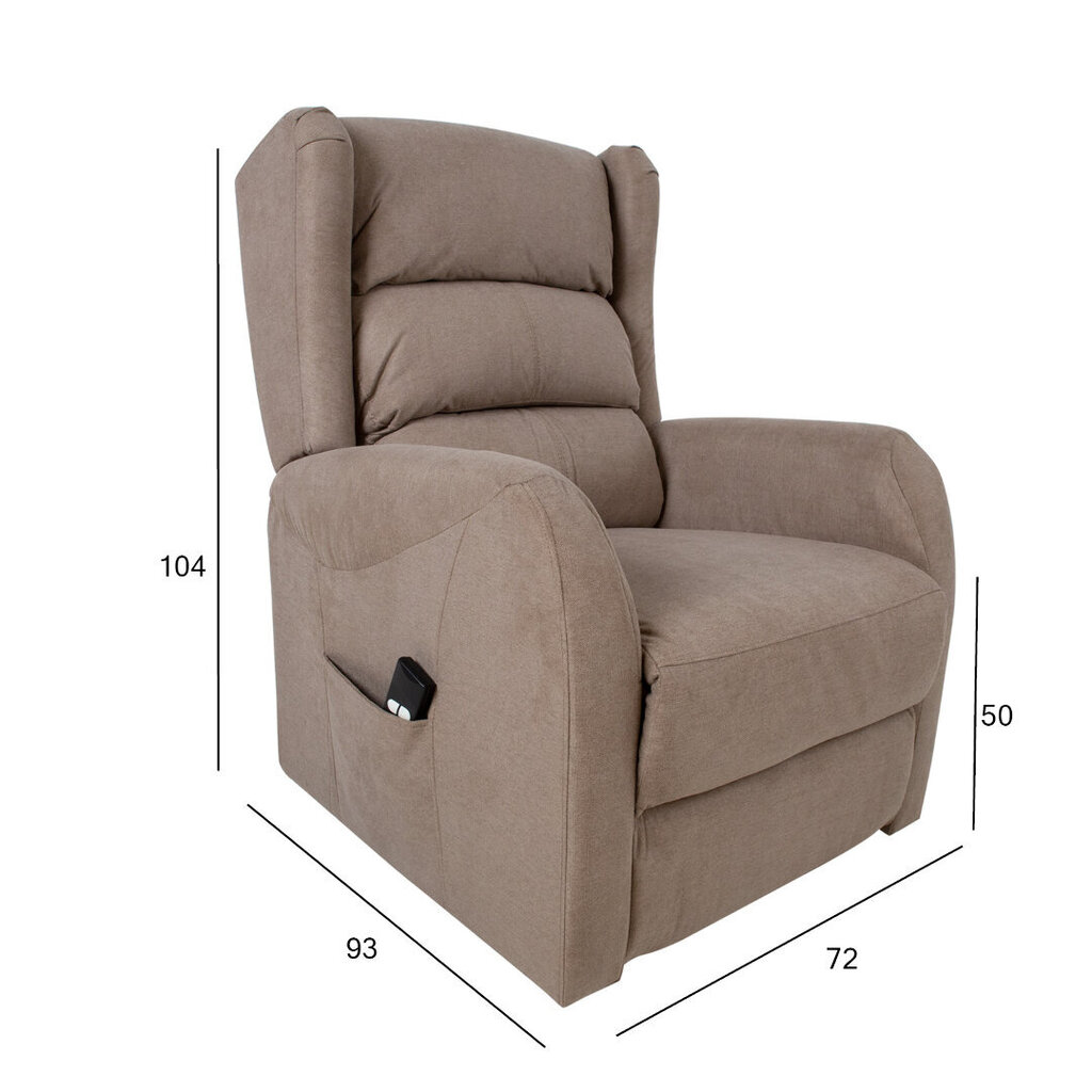 Atpūtas krēsls BARRY 77x90xH106cm, elektrisks, brūns cena un informācija | Atpūtas krēsli | 220.lv