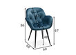 Ēdamistabas krēslu komplekts Salina, 2 gab., gaiši zils cena un informācija | Virtuves un ēdamistabas krēsli | 220.lv