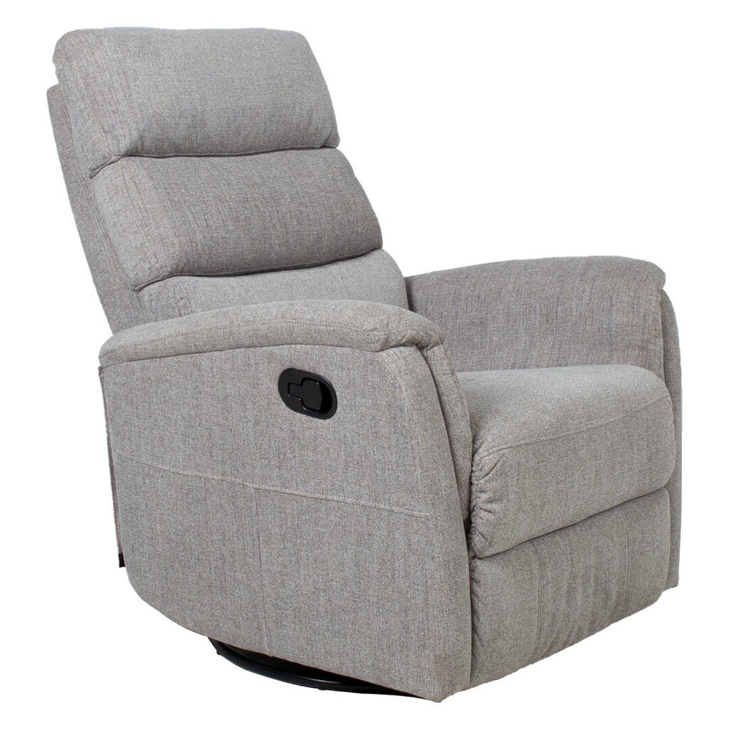 Atpūtas krēsls BARCLAY 79x86xH105cm ar manuālu mehānismu, rotējošs un šūpojošs, gaiši pelēks cena un informācija | Atpūtas krēsli | 220.lv
