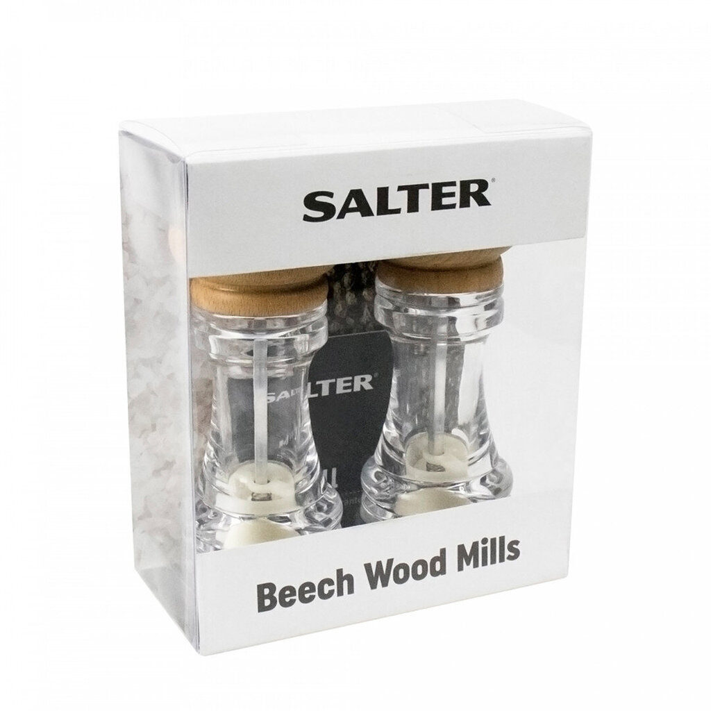 Salter 7607 WDXR Beech Wood Mills Twin цена и информация | Garšvielu trauki, dzirnaviņas | 220.lv