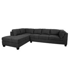 Угловой диван HELMY, левый угол, 313x213 / 100xH86см, темно-серый цена и информация | Угловые диваны | 220.lv